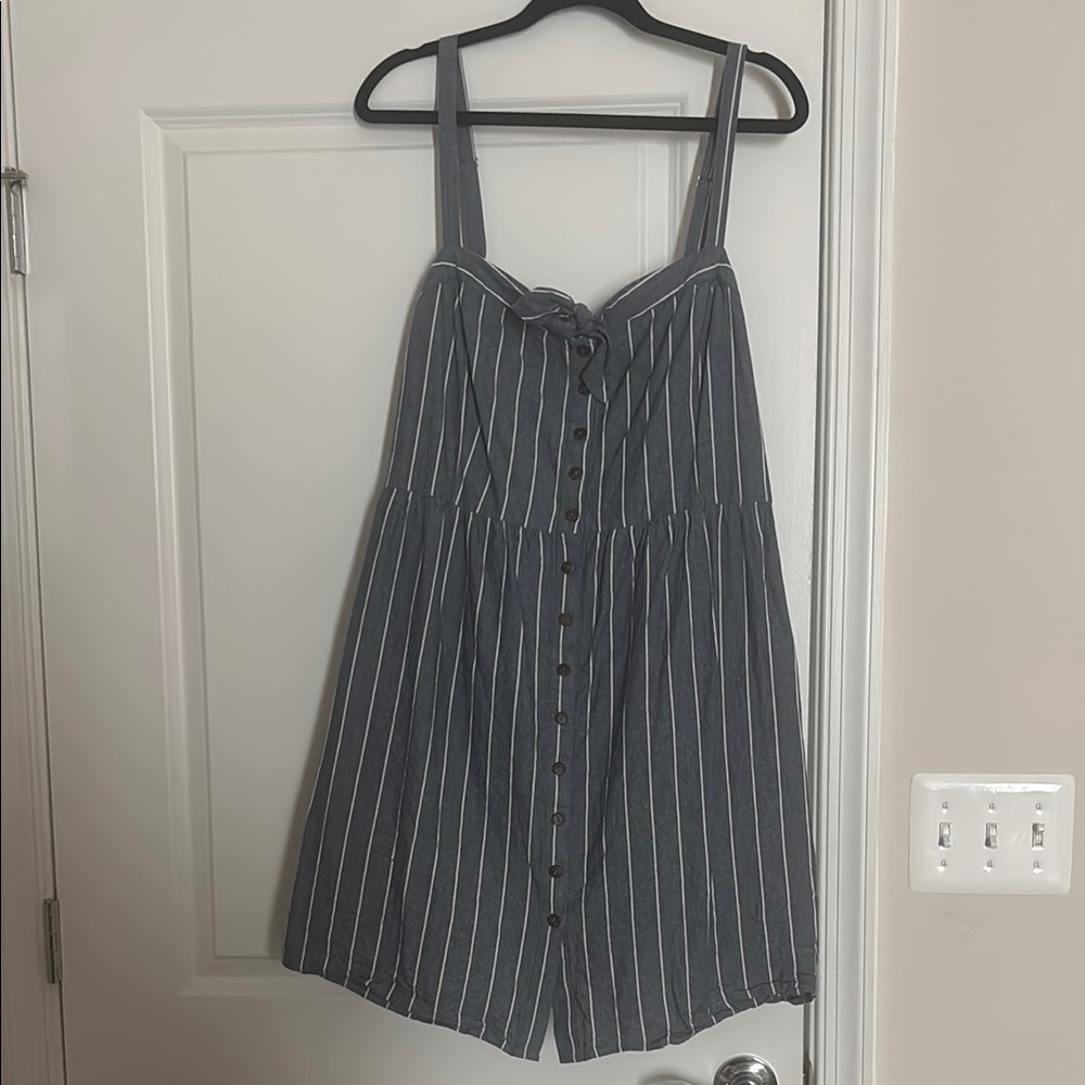 Forever 21 Denim and White Striped Dress